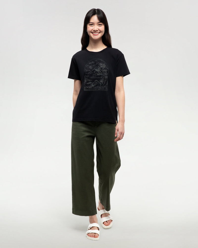Black-Crew-Neck-Graphic-Shortsleeve-T-Shirt