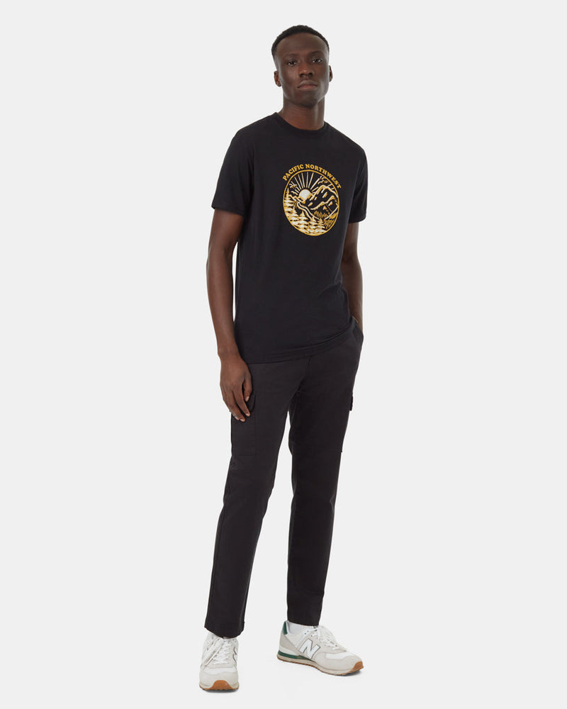Black-Crew-Neck-Short-Sleeve-Graphic-T-Shirt