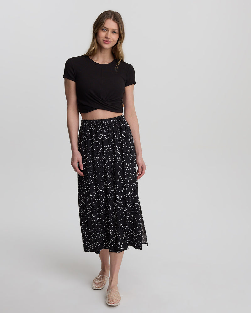Black-EcoWoven-Crepe-Skirt