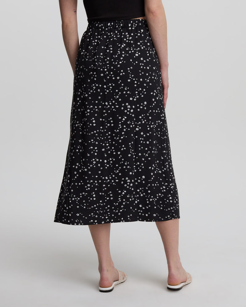 Black-EcoWoven-Crepe-Skirt