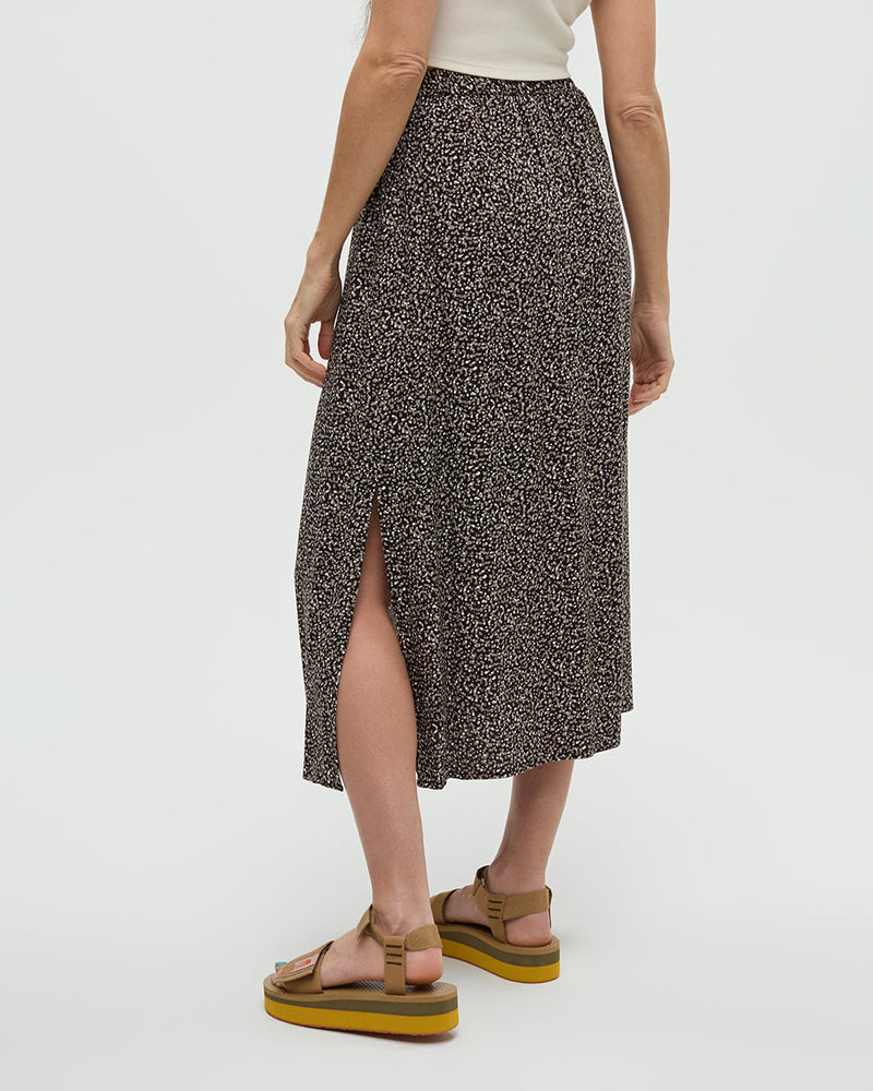 Black-EcoWovenCrepeSkirt