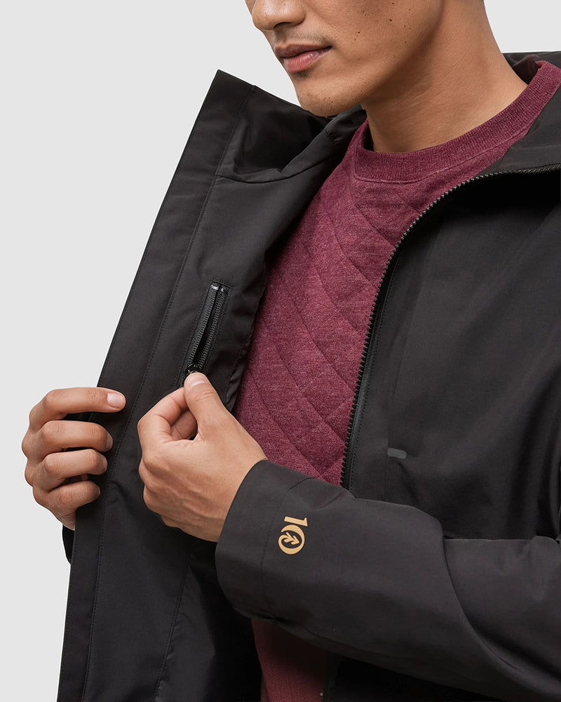 Black-Mens-Waterproof-Rain-Jacket