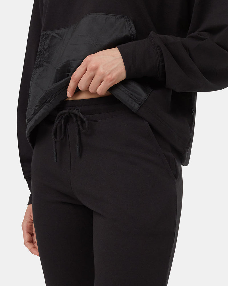 Black-Mid-Rise-Full-Length-Elastic-Cuff-Pant