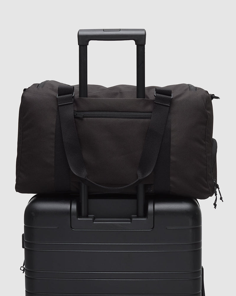 Black-Recycled-Polyester-Canvas-Duffle-Bag