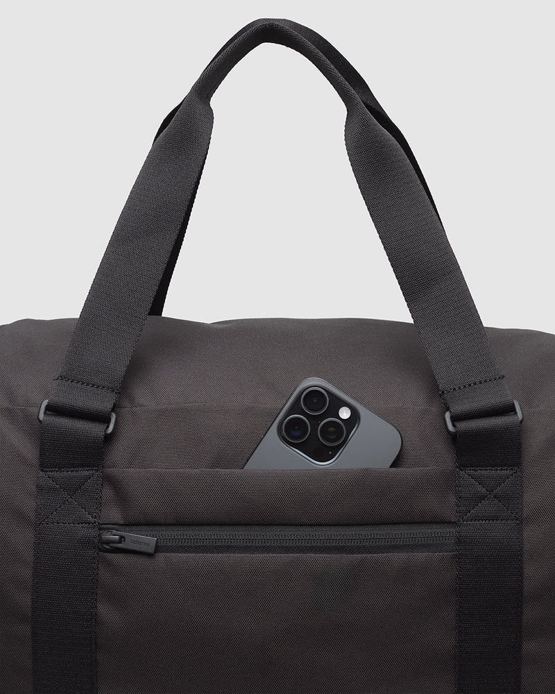 Black-Recycled-Polyester-Canvas-Duffle-Bag
