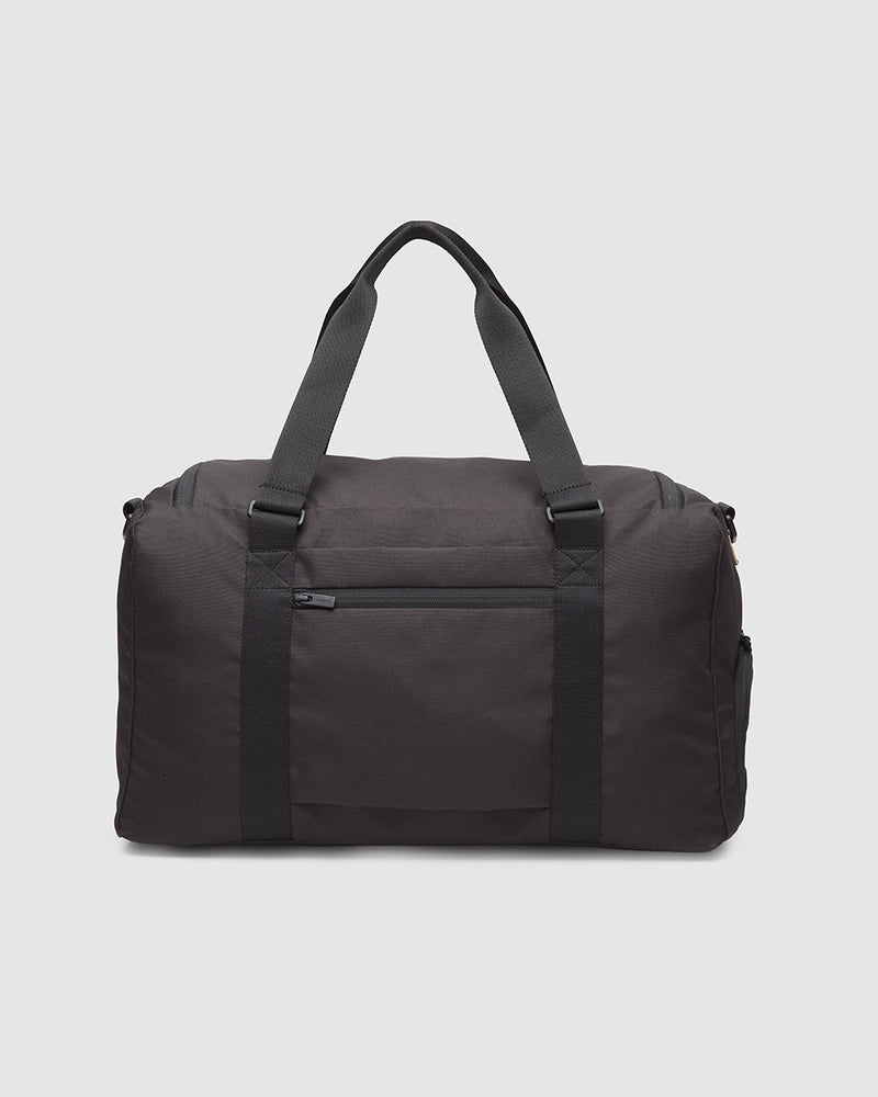 Black-Recycled-Polyester-Canvas-Duffle-Bag