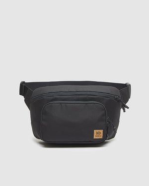 Black-Sustainable-Water-Resistent-Hip-Bag *Model is 6'1", wearing size M