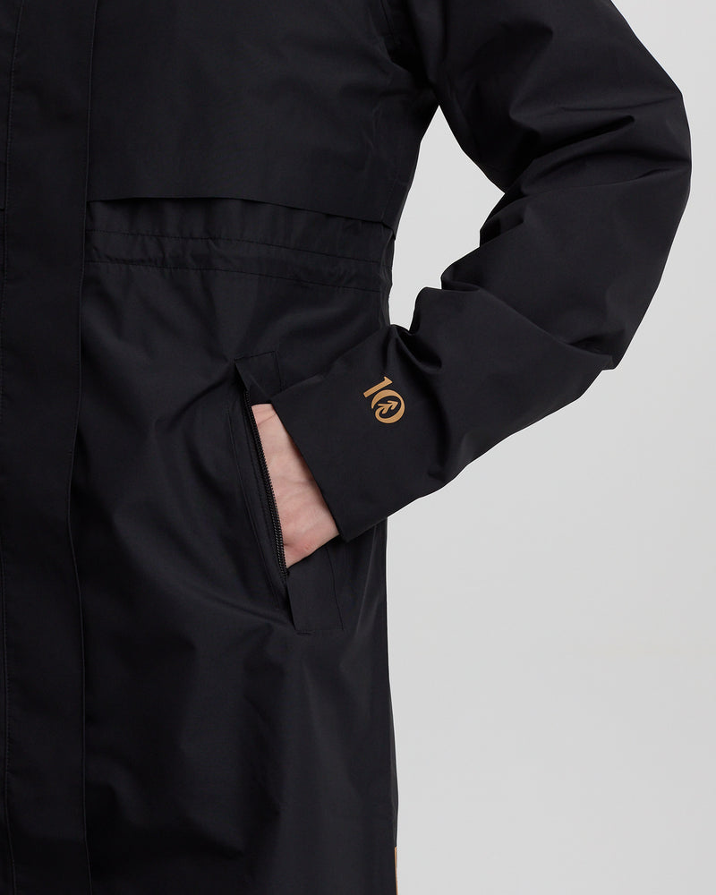 Black-Water-Repellent-Hooded-Rain-Jacket