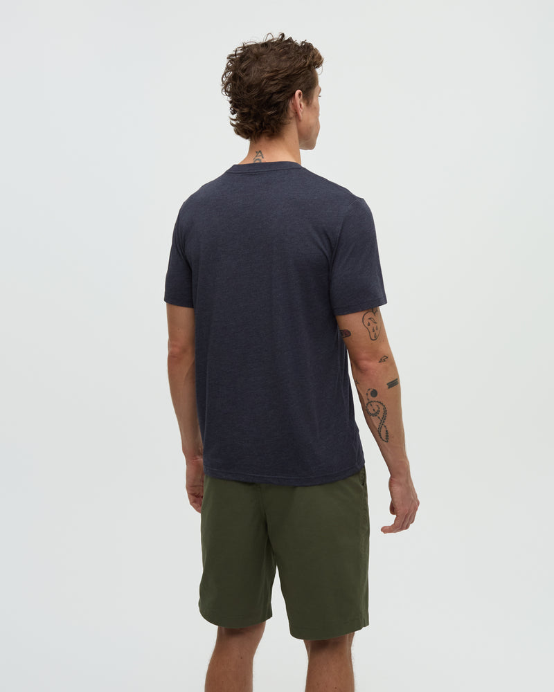 Blue-Crew-Neck-Graphic-Shortsleeve-T-Shirt