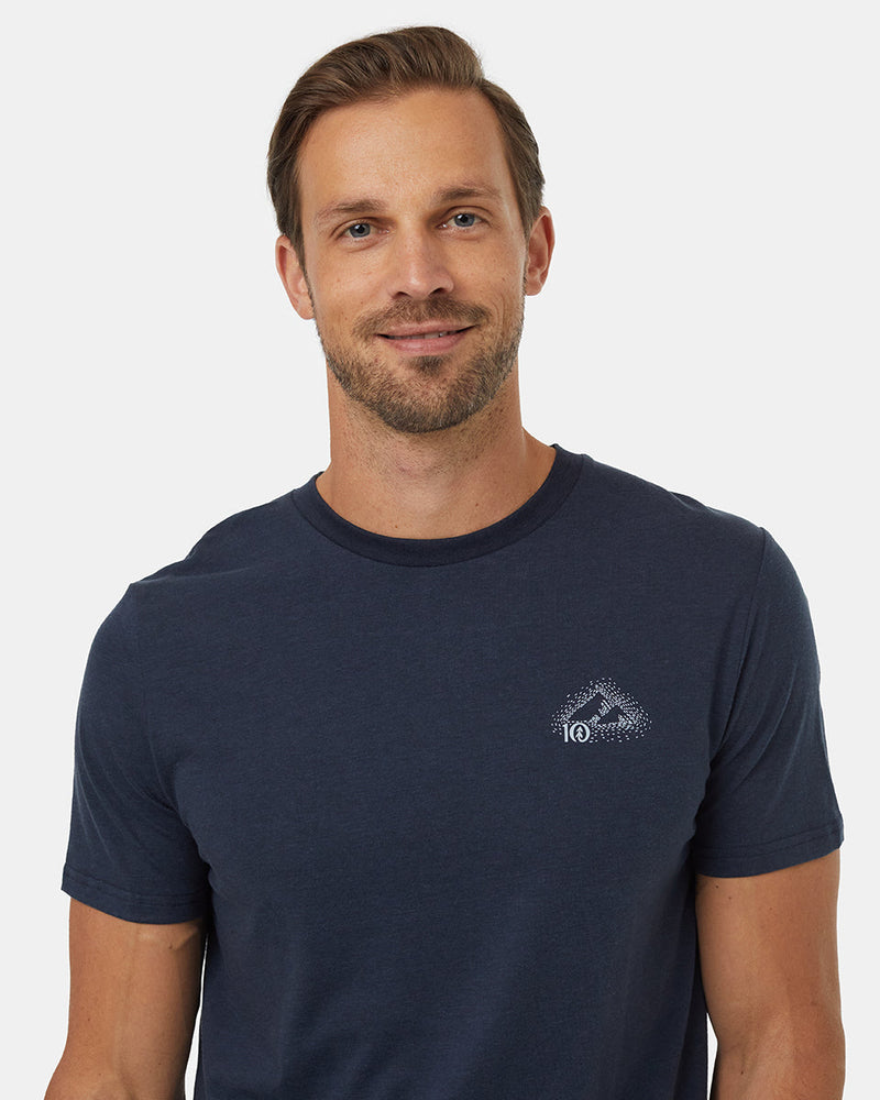 Blue-Crew-Neck-Graphic-Shortsleeve-T-Shirt