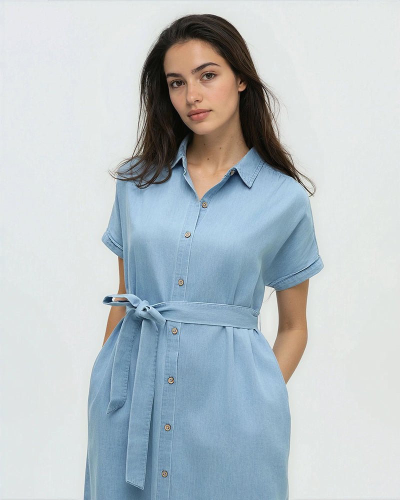 Blue-Organic-Cotton-Denim-Relaxed-Dress