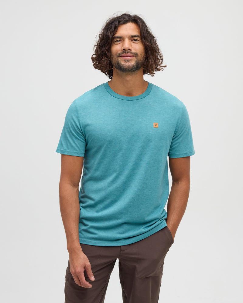 Blue-Treeblend-Regular-Fit-Crew-Neck-T-shirt