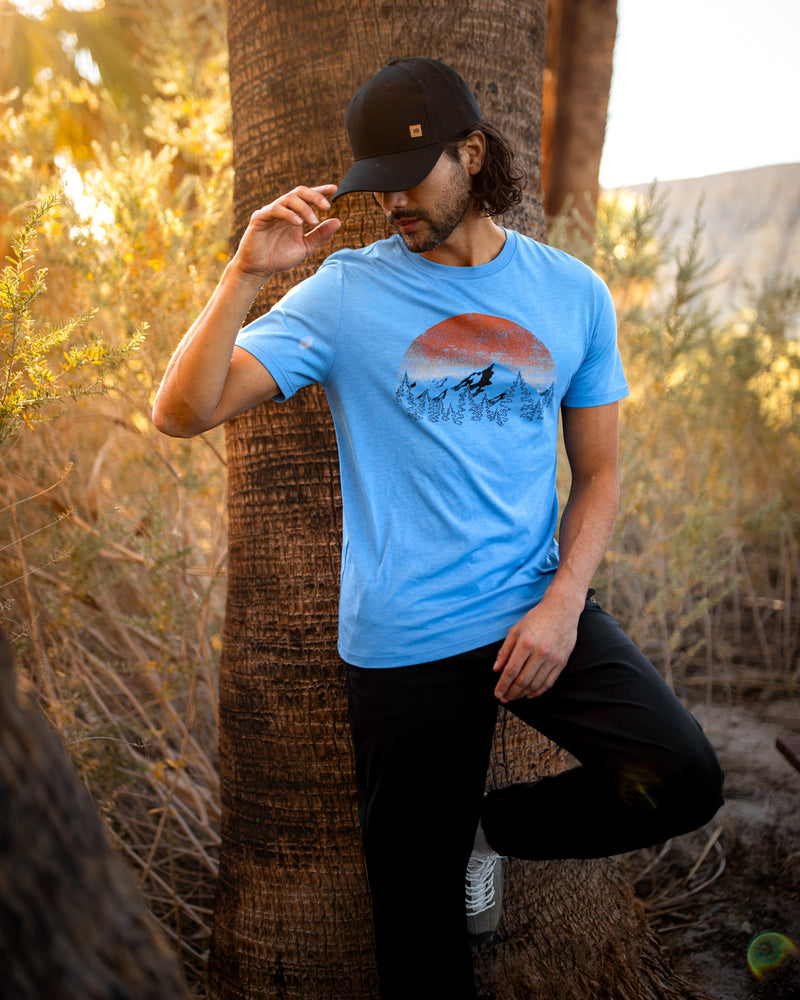 Blue-Treeblend-Regular-Fit-Crew-Neck-T-shirt