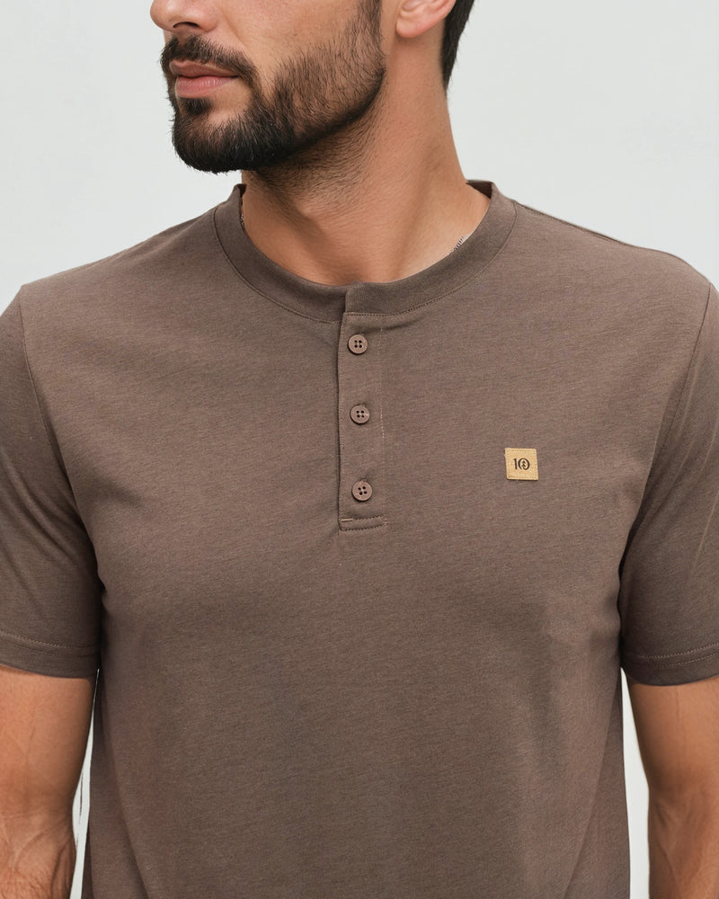 Brown-Treeblend-Basic-Shortsleeve-Button-Shirt