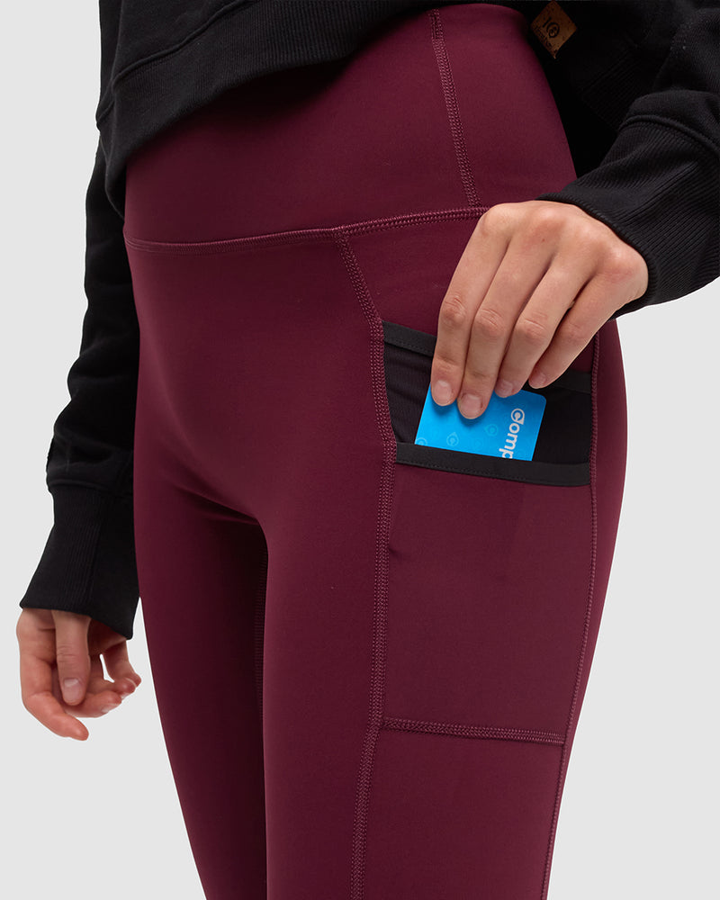 Burgundy-High-Rise-Brushed-Legging