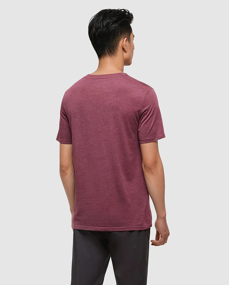 Burgundy-Regular-Fit-Crew-Neck-T-shirt