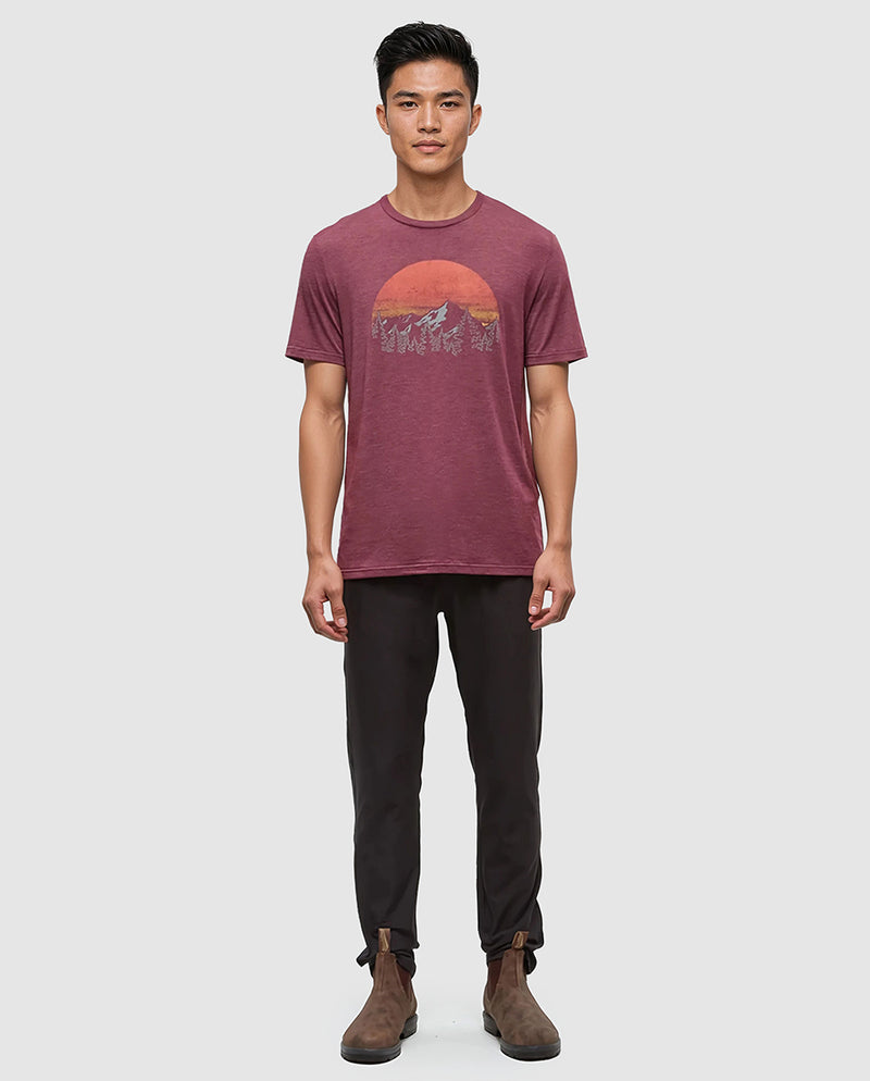 Burgundy-Regular-Fit-Crew-Neck-T-shirt