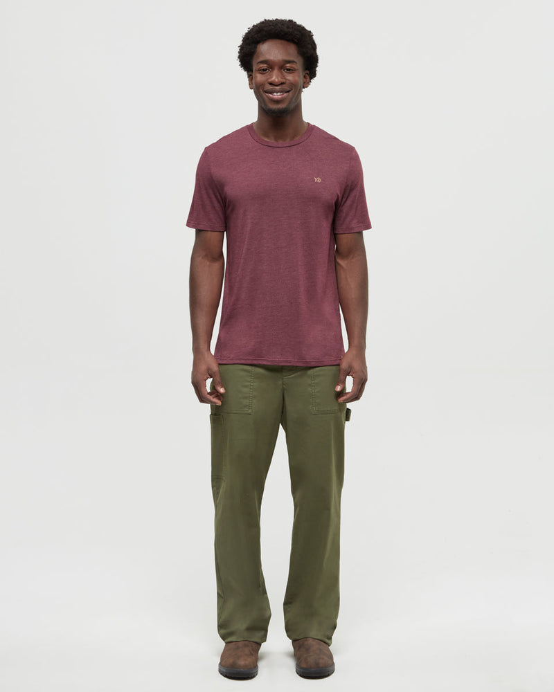 Burgundy-Regular-Fit-Crew-Neck-T-shirt