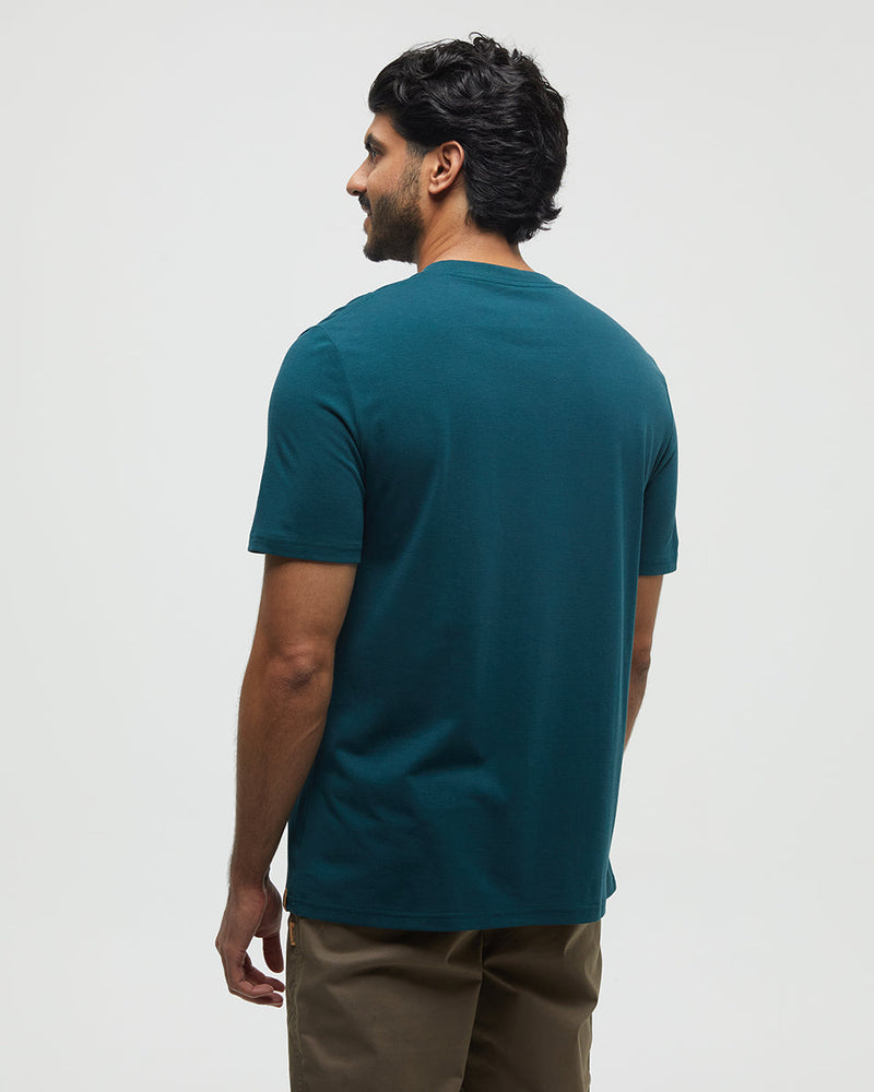 Green-Crew-Neck-Graphic-Shortsleeve-T-Shirt