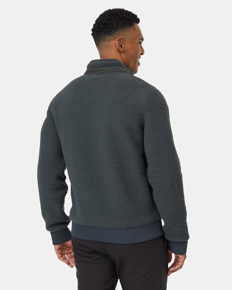 Green-Mock-Neck-Relaxed-Fit-Fleece-Zip-Up