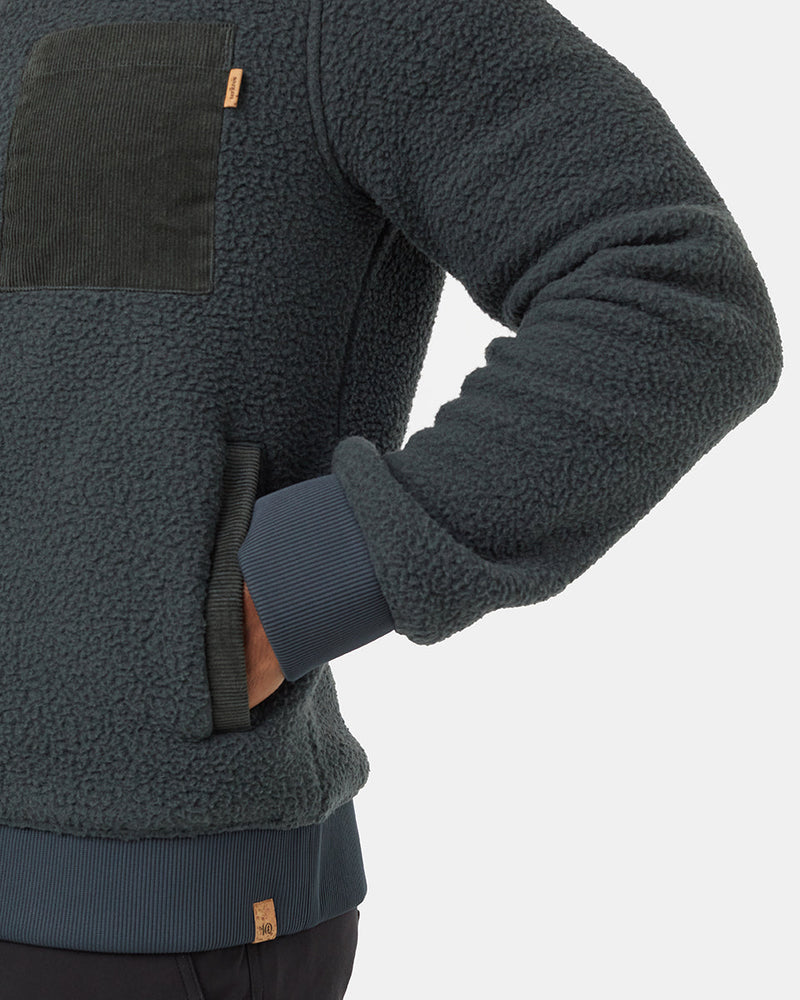 Green-Mock-Neck-Relaxed-Fit-Fleece-Zip-Up