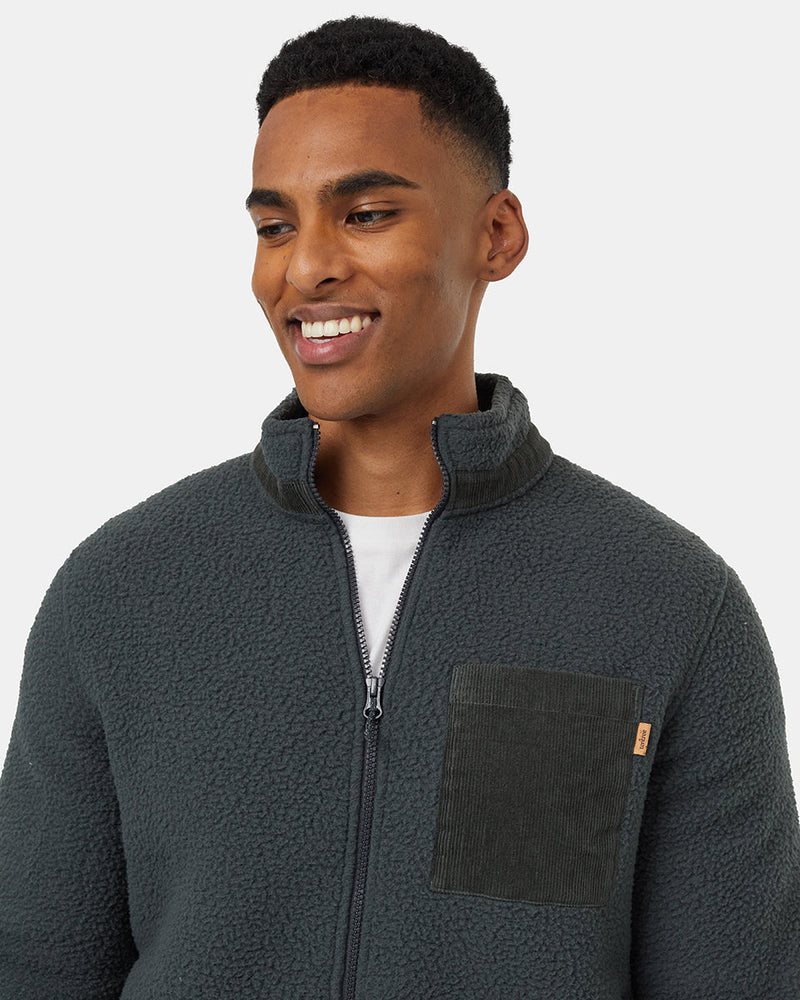 Green-Mock-Neck-Relaxed-Fit-Fleece-Zip-Up