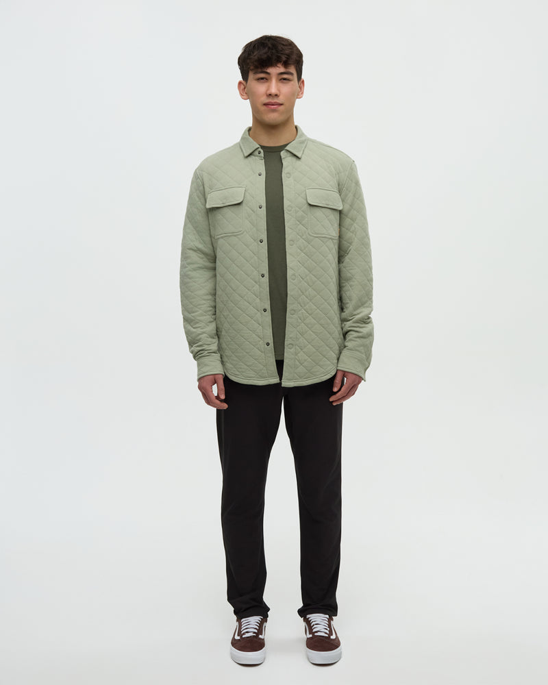 Green-Quilt-Knit-Regular-Fit-Set-in-Shirt