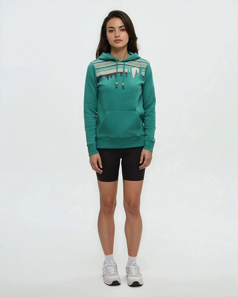 Green-Regular-fit-longsleeve-hoodie