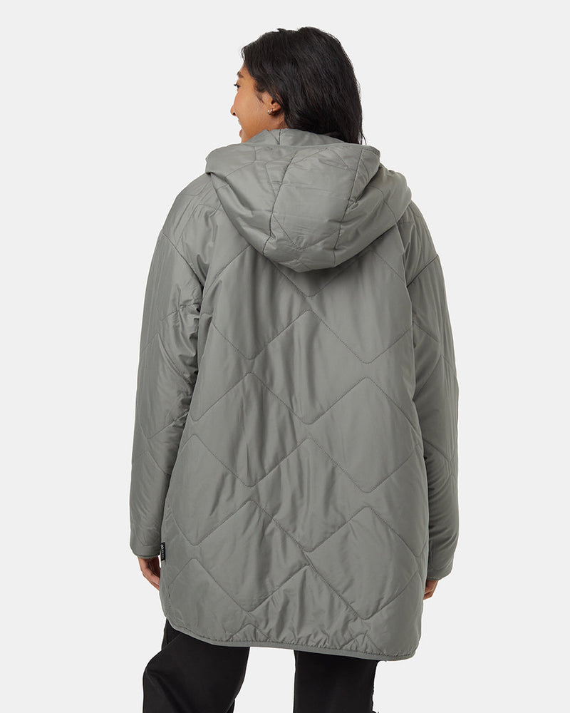 Green-Reversible-Boucle-Hooded-Jacket