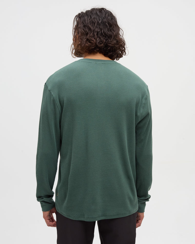 Green-TreeWaffle-Henley-Longsleeve