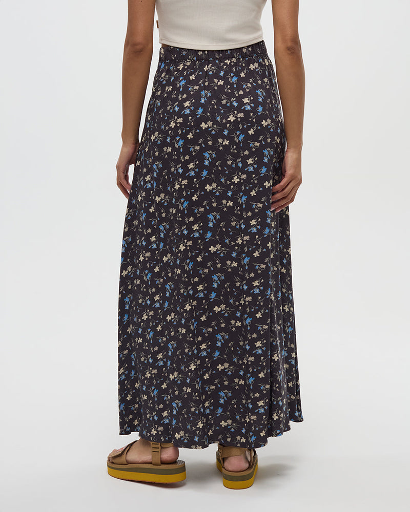 Grey-High-Rise-Patterned-Crepe-Maxi-Dress