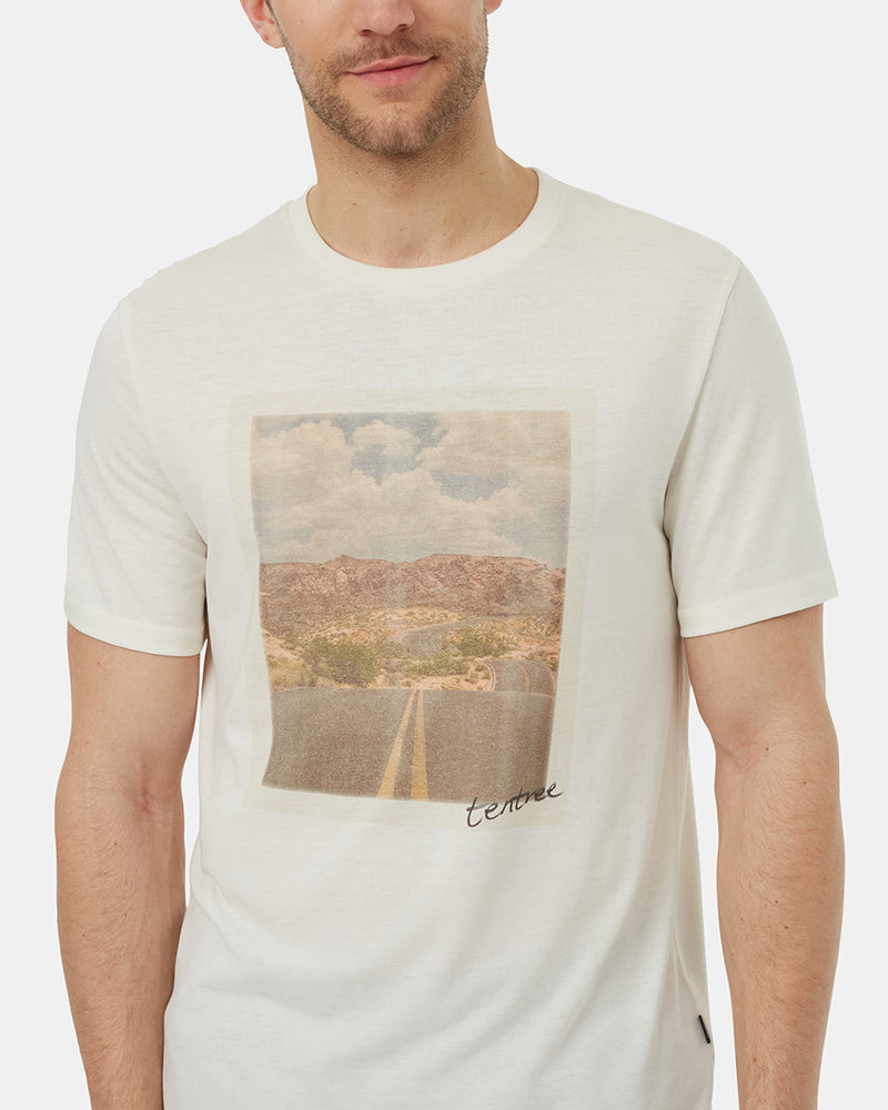 Oatmeal-Crew-Neck-Graphic-Shortsleeve-T-Shirt