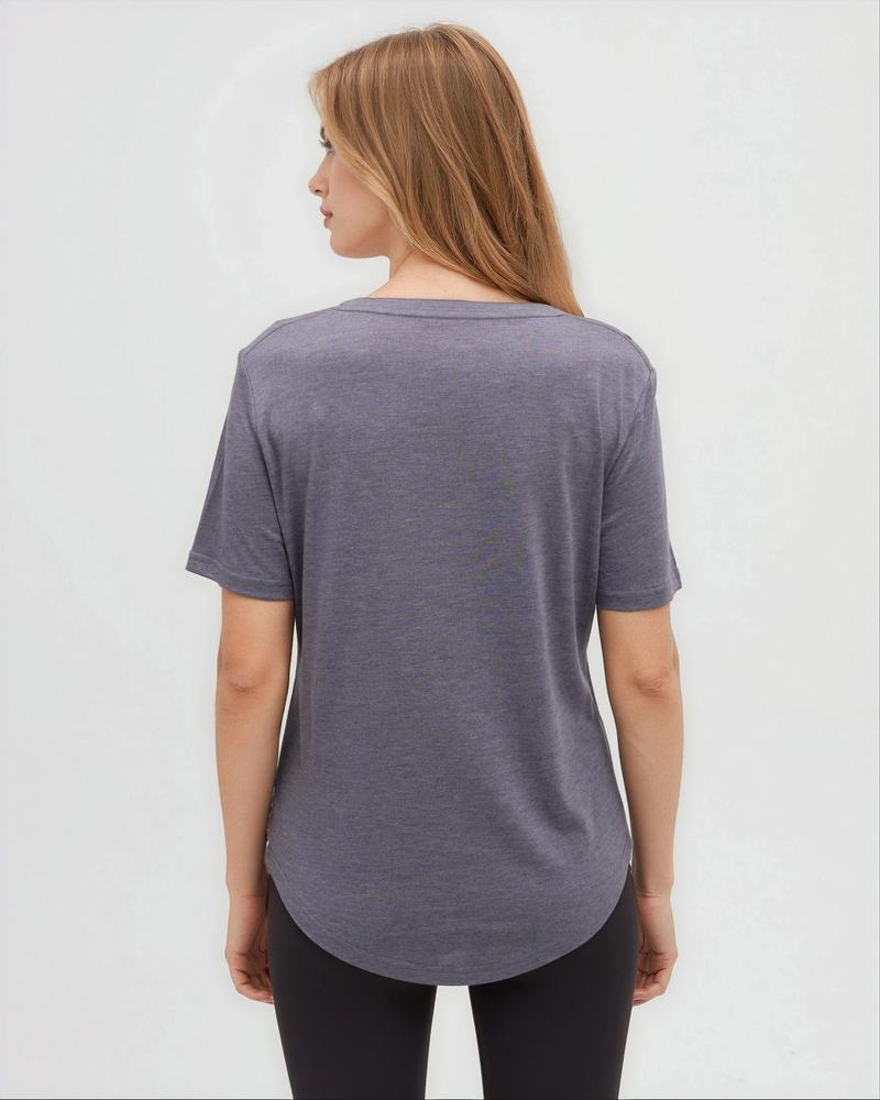 Purple-TreeBlend-V-Neck-T-Shirt