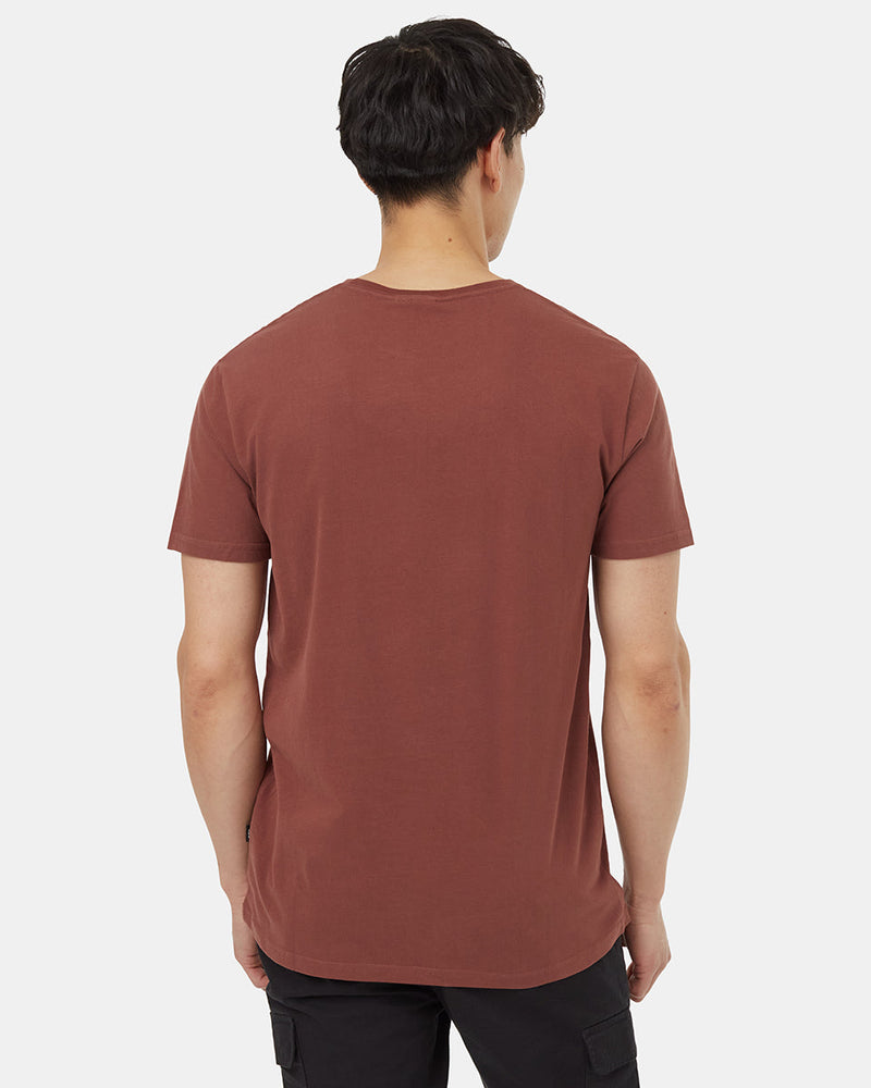 Red-Organic-Cotton-Crew-Neck-Graphic-Shortsleeve-T-Shirt