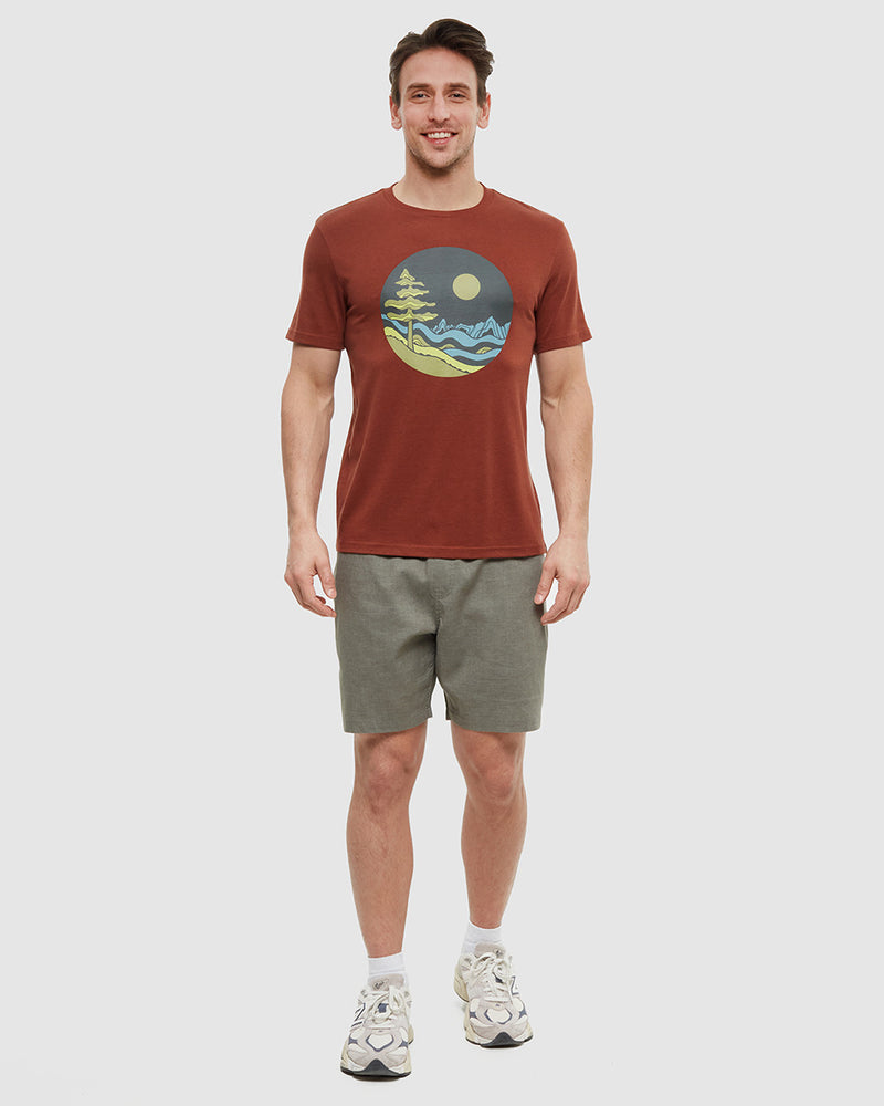 T-shirt à illustration ronde Emerald Edge