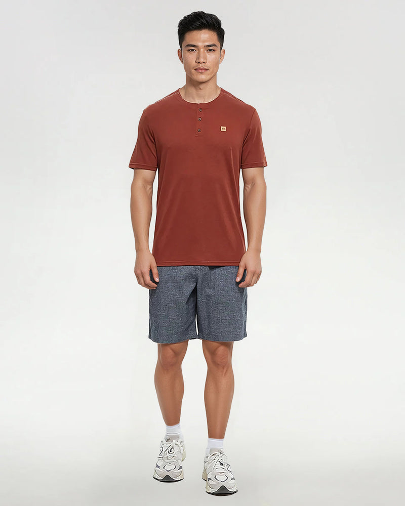 T-shirt à col henley Baker