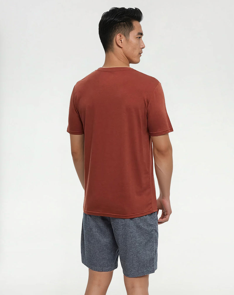 T-shirt à col henley Baker