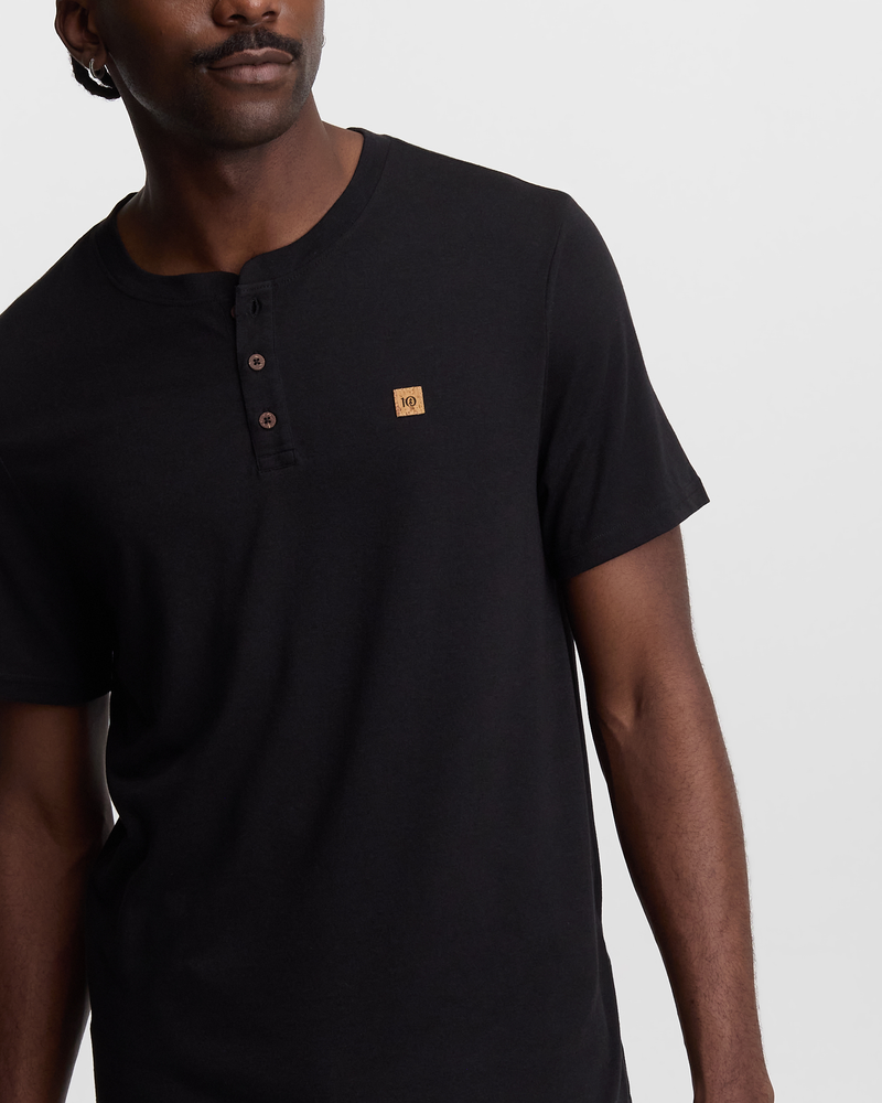 T-shirt à col henley Baker