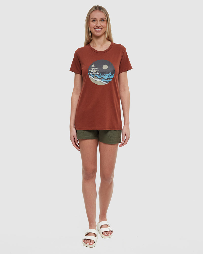 T-shirt à illustration ronde Emerald Edge