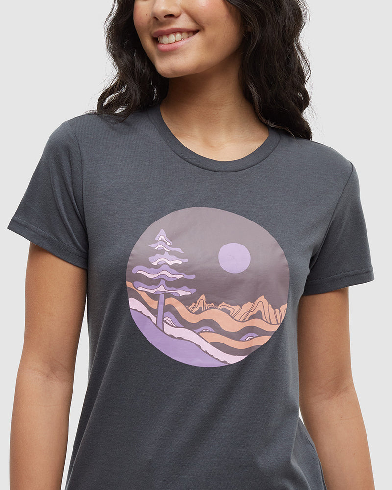 T-shirt à illustration ronde Emerald Edge