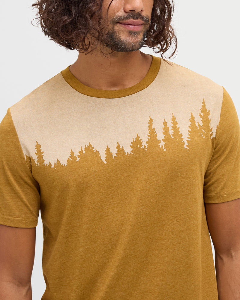 Yellow-Treeblend-Regular-Fit-Crew-Neck-T-shirt
