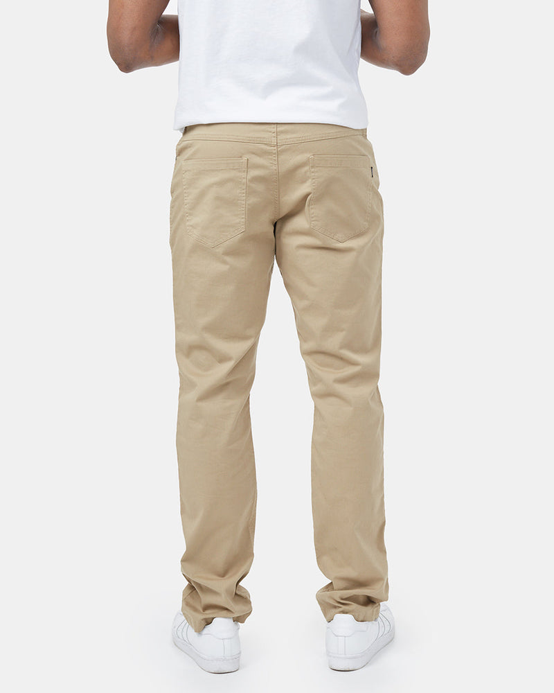 Beige Men's Organic Cotton Twill Trousers