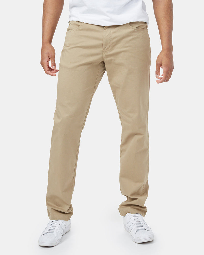 Beige Men's Organic Cotton Twill Trousers