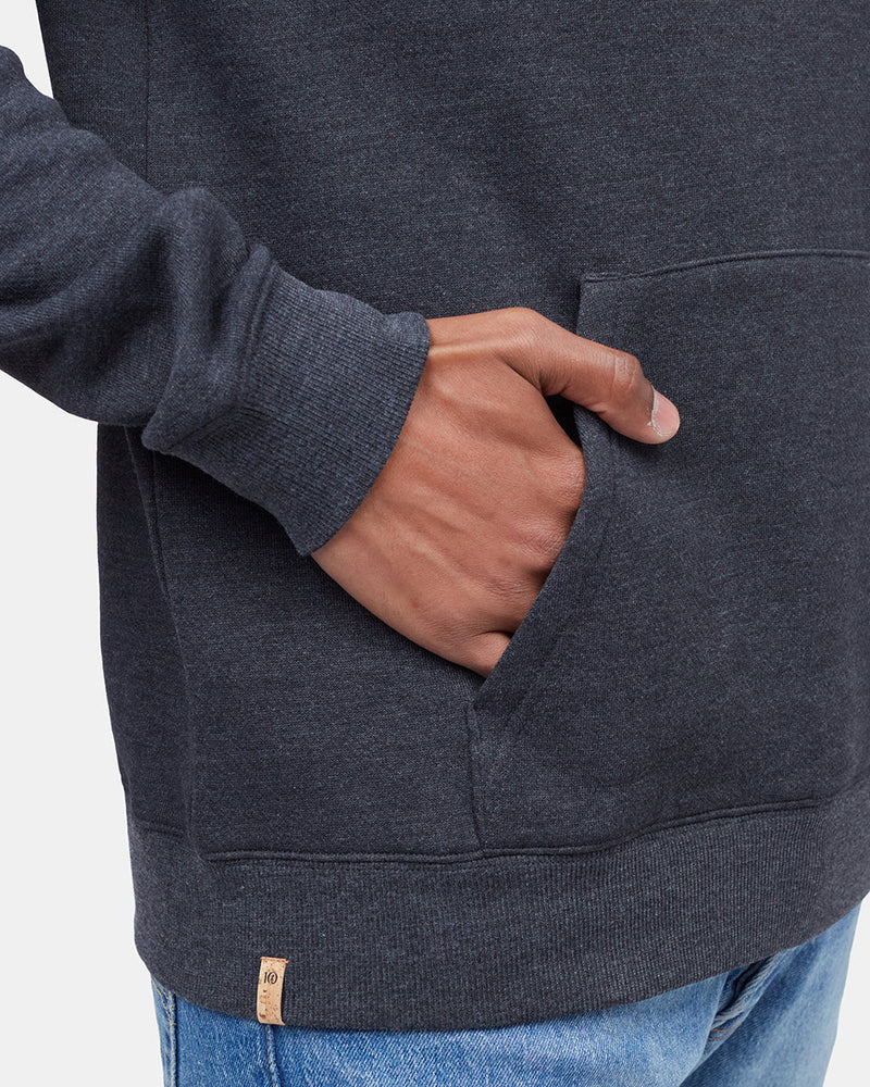 Black Men's Eco-Friendly Pullover Hoodie