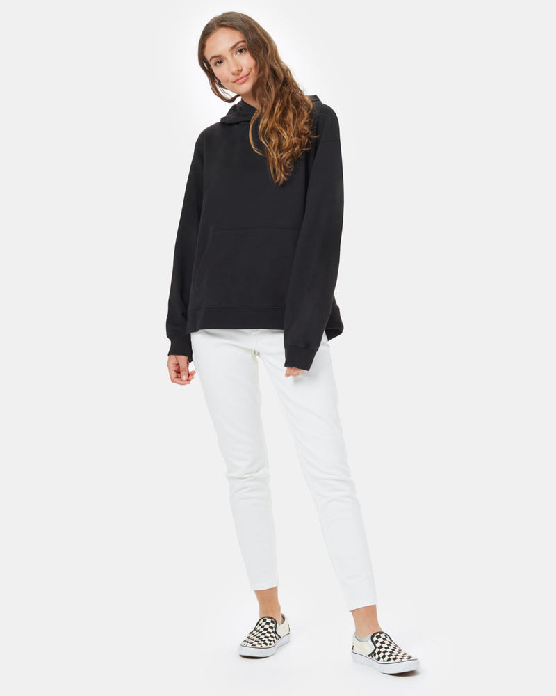 Black Women's Organic Cotton Pullover Hoodie