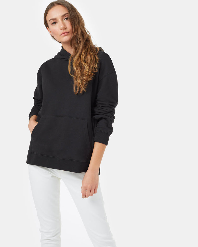 Black Women's Organic Cotton Pullover Hoodie