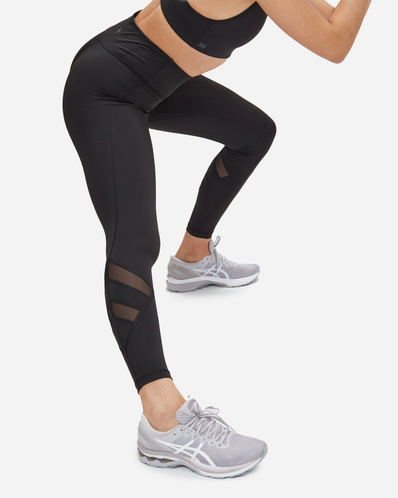 Black Women's Recycled Mesh Leggings