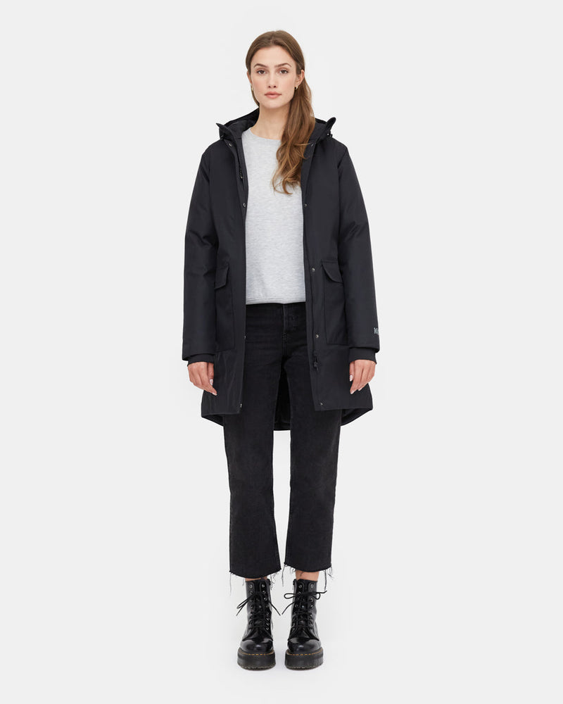 Black Women's Water Resistant Puffer Jacket