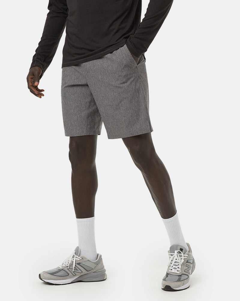 Gray Men's Recycled Polyester Sport Shorts