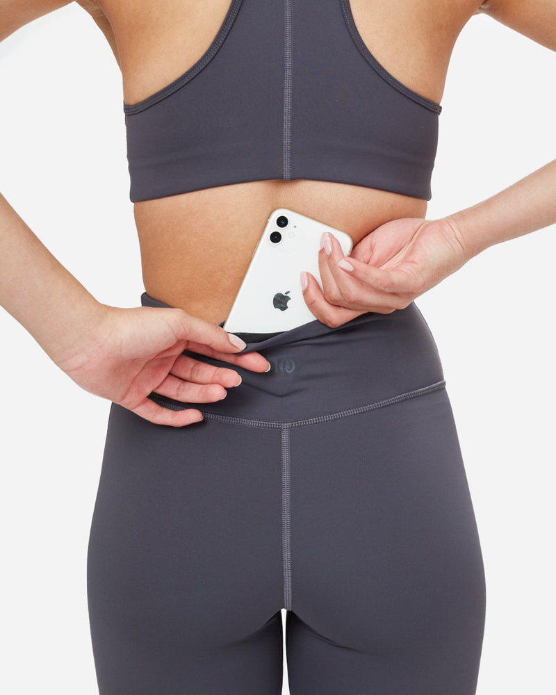 Gray Women's Recycled Mesh Leggings